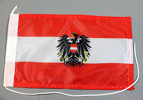 Buddel-Bini boat flag Austria with coat of arms eagle 20 x 30 cm in professional quality flag motorcycle flag