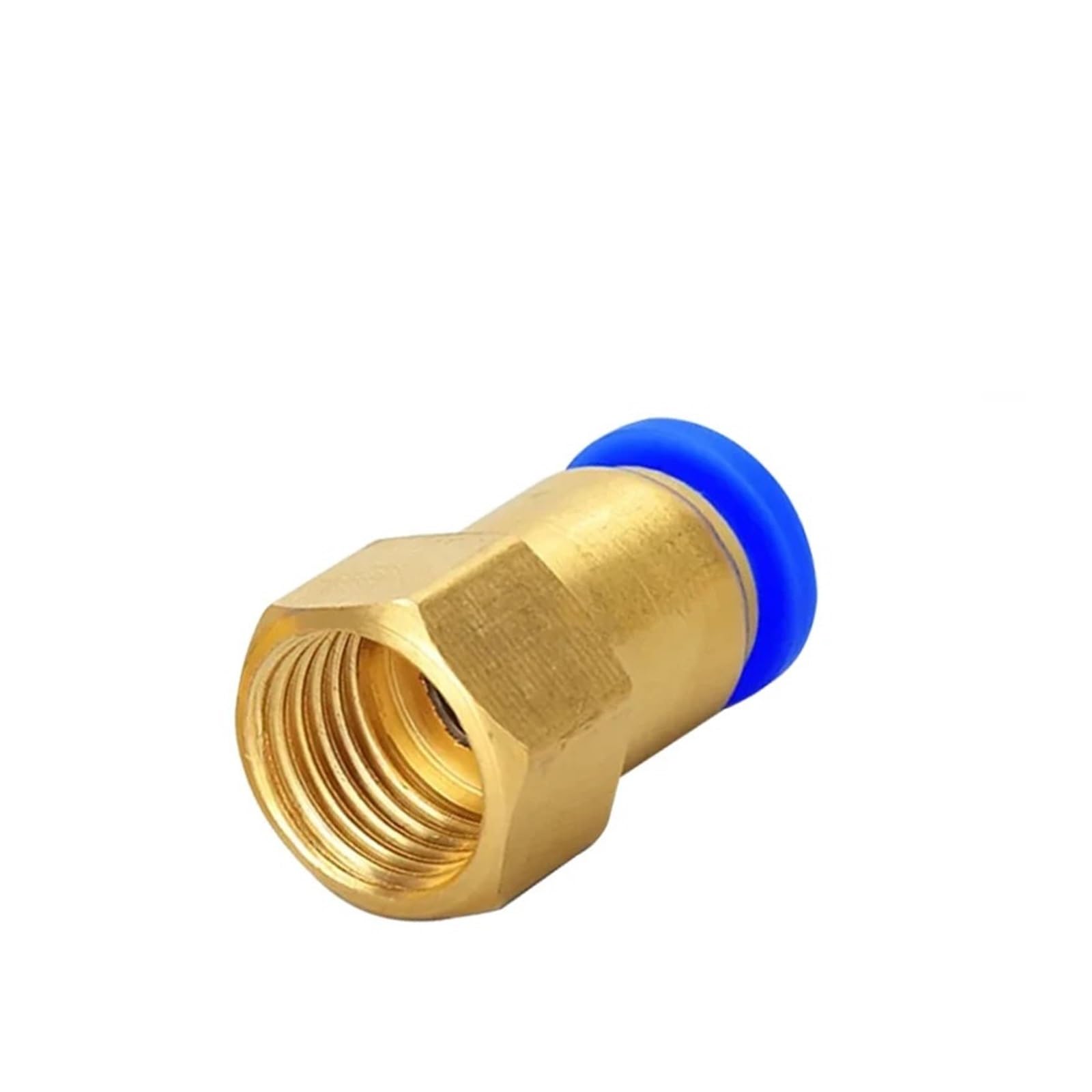 10 pezzi Connettore pneumatico PCF 4 6 8 10 12 mm Tubo flessibile 1/8" 3/8" 1/2" 1/4" Filettatura femmina Raccordo rapido for tubo in ottone(PCF12-02,50 PCS)