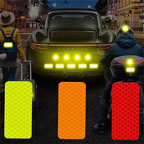 2 rol 5 cm*3M zelfklevende auto motorfiets reflecterende waarschuwingstrip vrachtwagen fiets decoratieve stickers nacht opvallende bescherming (Color : Yellow-green) - Afbeelding 5