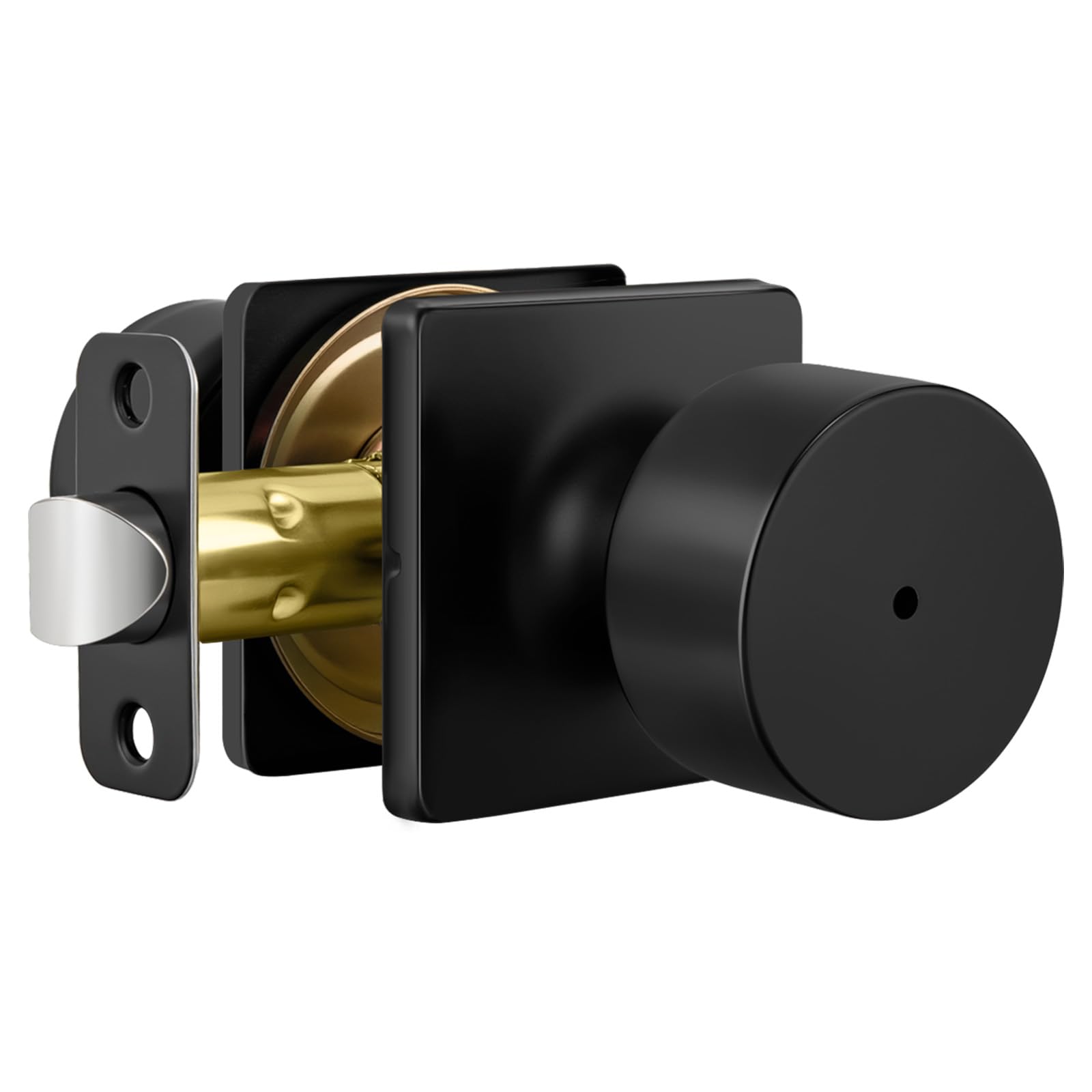Black Door Knobs with Lock - 10 Pack -8