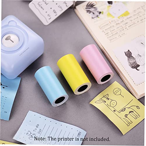 Rolo de papel adesivo colorido imprimível papel térmico direto com autoadesivo 57*30mm (2,17*1,18in)