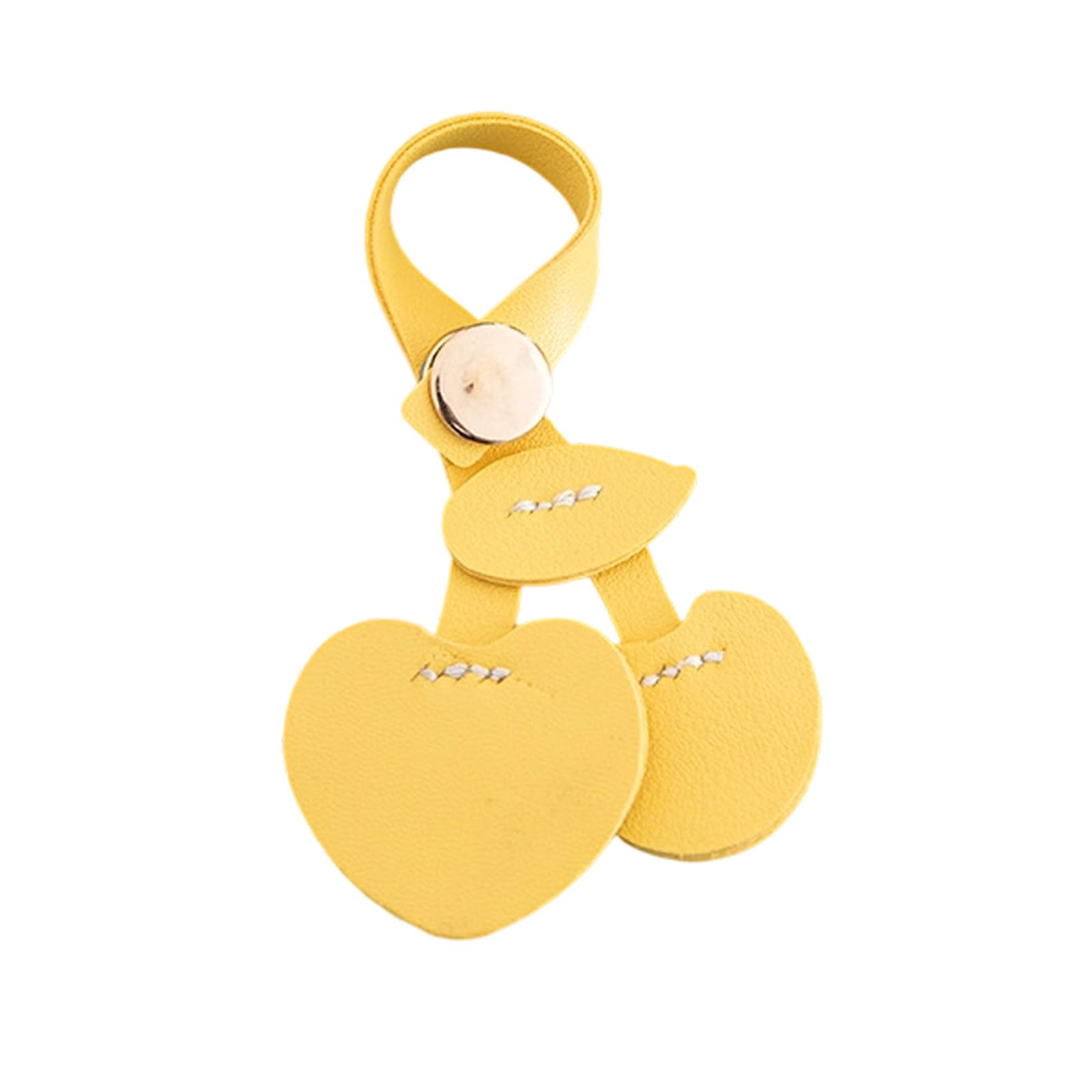 Maxtonser Lightweight Fruit Keyring Heart Shaped Bag Decoration Fashionable PU Leather Ornament for Daily Use and Stylish Look