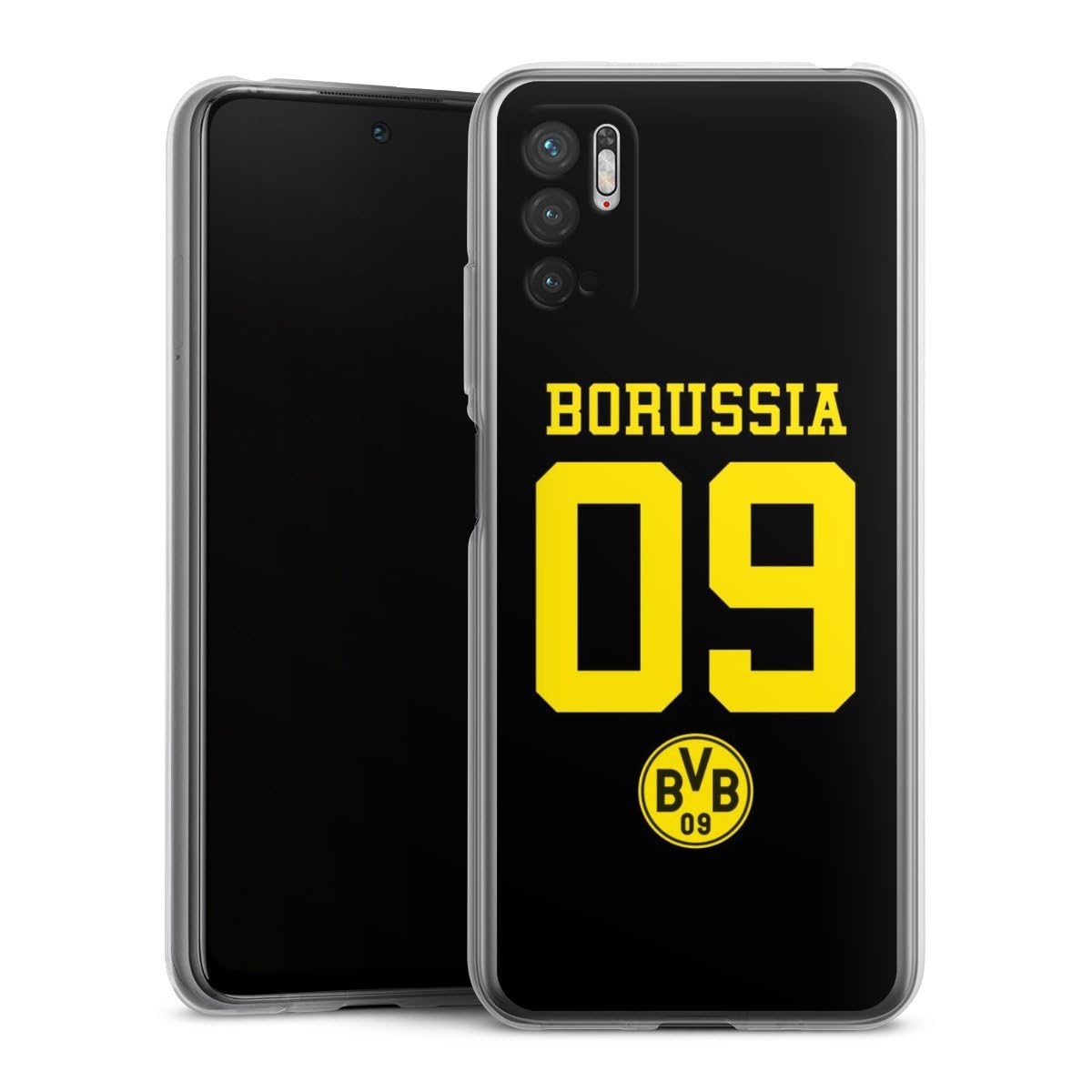 DeinDesign Custodia di Silicone Compatibile con Xiaomi Redmi Note 10 5G Custodia Trasparente Cover per Smartphone Trasparente Borussia Dortmund BVB Maglietta