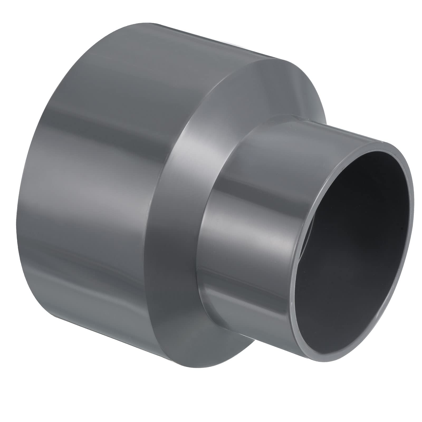 PATIKIL PVC Reductor Tubo Montaje 50x32mm, 3 Paquete Recto Acoplamiento Adaptador Conector, Gris — view 37