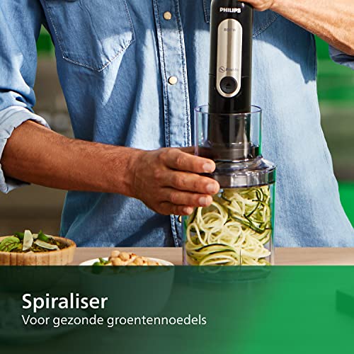 Philips Staafmixer - 800W, Whisk, Spiraalsnijder & Hakker, ProMix & SpeedTouch, Wit (HR2657/90) - Afbeelding 6