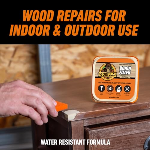Image of Gorilla All Purpose Wood Filler Wood Repair Kit with Putty Knife and Sanding Block (Pack of 2)