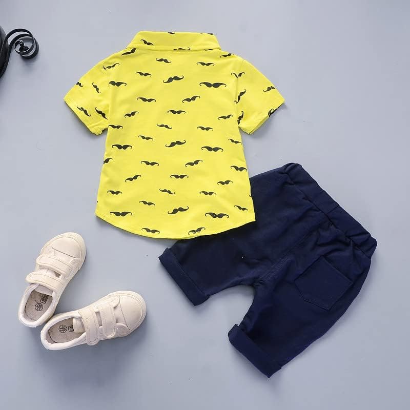 Miniatura 3 de Ropa de traje de caballero de verano para niños pequeños amarillo 12 meses