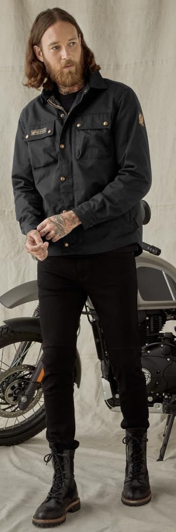 Belstaff Mansion Camicia motocicli, nero, XL