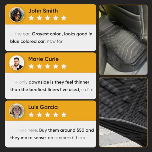 Image of Car Floor Mats for Toyota Camry 2018-2024 FWD 3 PCS Not for AWD & Hybrid | Smart Package Factory Direct XPE Material All Weather Easy-install Odorless Waterproof No Trim Non-slip Easy-clean Durable