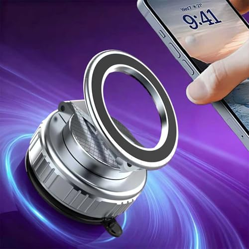 GEYUTHS Magnetic Vacuum Car Phone Holder with Strong Suction Cup 360 Adjustable Foldable - image 1