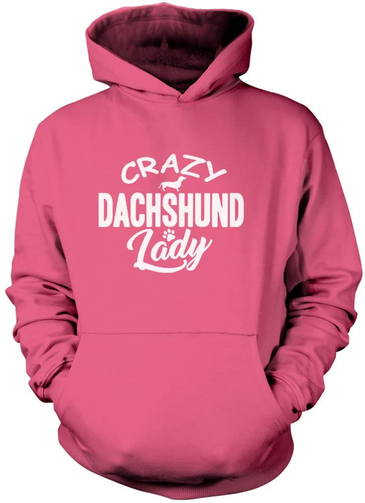 Crazy German Shepherd Lady Unisex Hoodie - Pink Medium