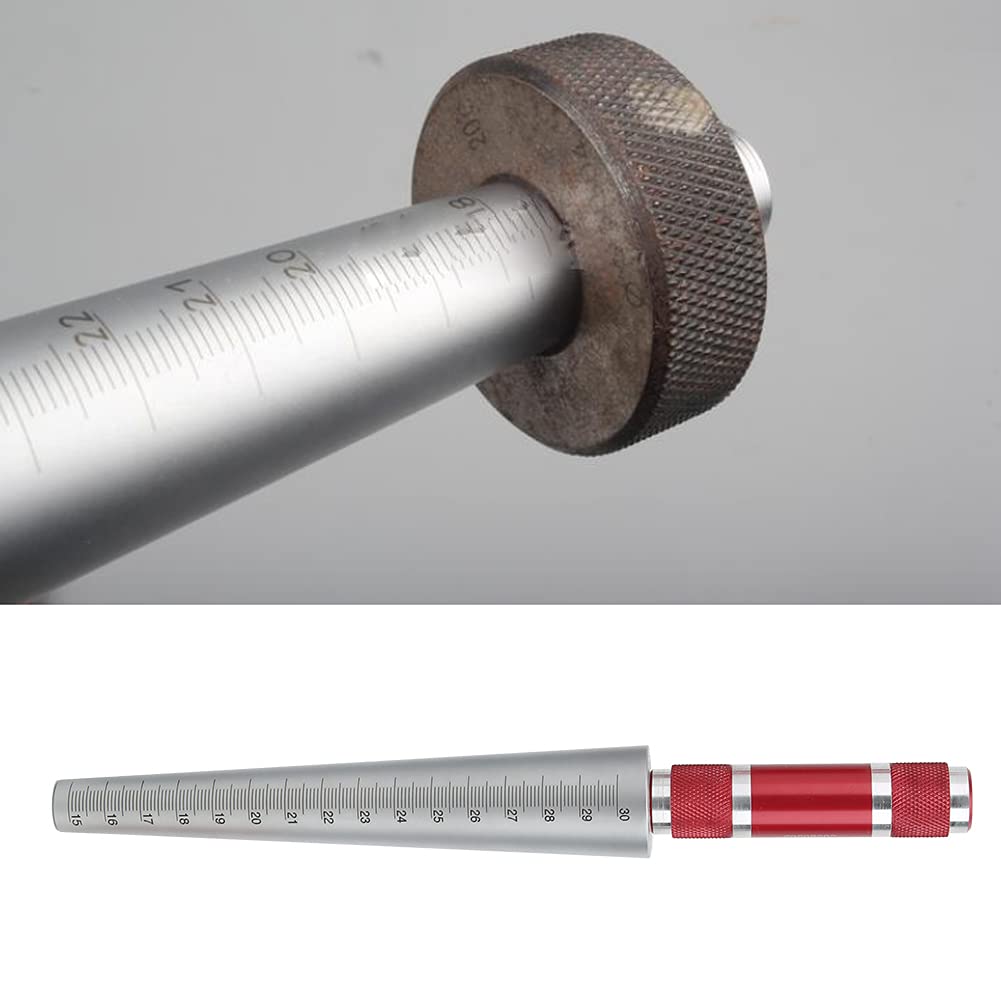 Calibrador cónico de agujeros, calibrador de apertura cónica de acero inoxidable, herramienta de medición de alta precisión para diámetros interiores y barrenas con 4 tamaños de ra (15-30 mm)