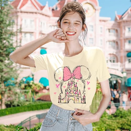 Women Magic Kingdom Shirt Castle Graphic Shirts Casual Family Vacation Holiday T Shirt Cute Short Sleeve Tee Top4