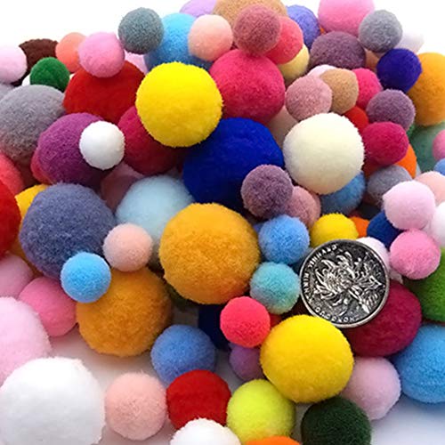 Vosarea Pom pluche bal voor feestjes, 200 stuks, 2,5 cm, zeer elastisch, zacht en creatief, kleurrijk, pluizig, voor doe… - Afbeelding 5