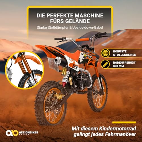 Pocket-Bike Actionbikes Motors Crossbike JC125 mit 4-Takt 125ccm Motor