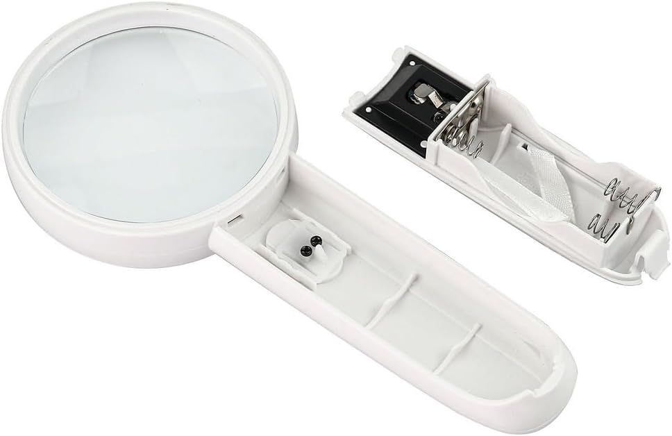 JSEIAJB Magnifier with LED Light Handheld Plastic Frame Glass Lens Reading Magnifying Glass