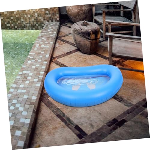 Bañera inflable para pies SUPVOX portátil azul miniatura 4