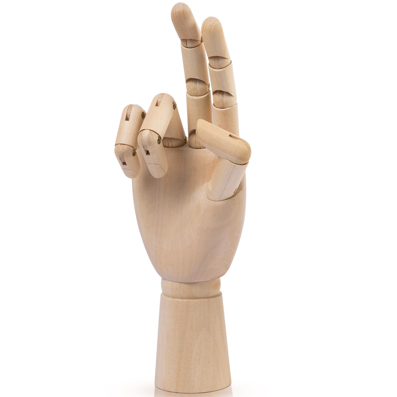 Art Wooden Hand, 10Inches Wooden Hand Mannequin Figure for Jewelry Display and Drawing, Sketching, Painting (10" Right Hand )