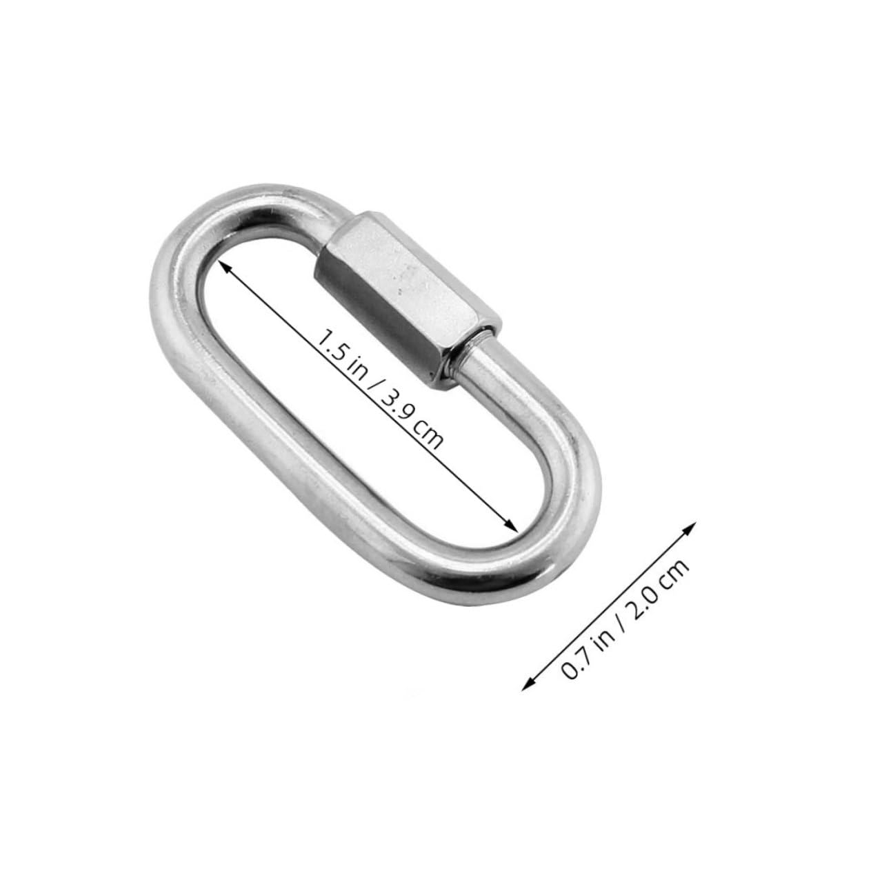 SOLUSTRE Heavy Duty Chain Connectors 5pcs Stainless Steel Link Connectors for Chain Quick Link