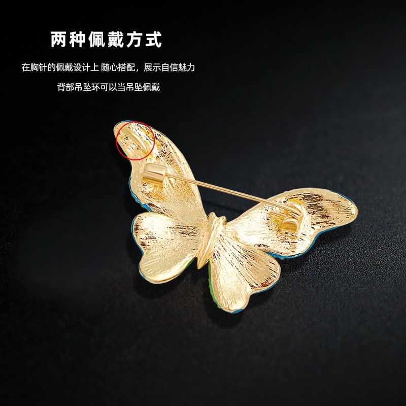 Image of Variety Styles Butterfly Brooch - Multi-Color Rhinestone Crystal Brooch Pin Cute Butterfly Shape Corsages Brooches Decoration Gift for Women