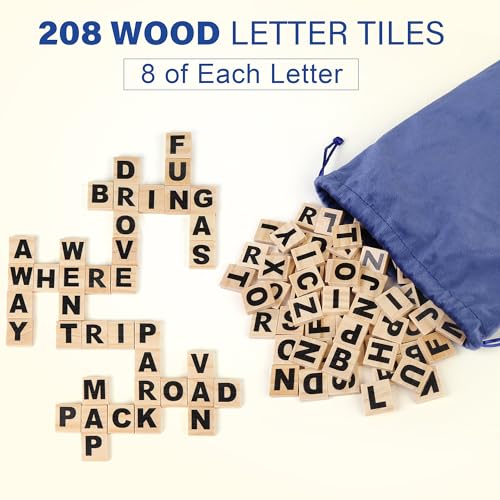 BenBen Spelling Games, 224 Flashcards, 208 Wood Letter Tiles, 1-4 Players, Learning Games for Kids 4-8, Educational Toys for Kindergarten 1st 2nd Grade, Preschool Classroom Must Haves - Image 4