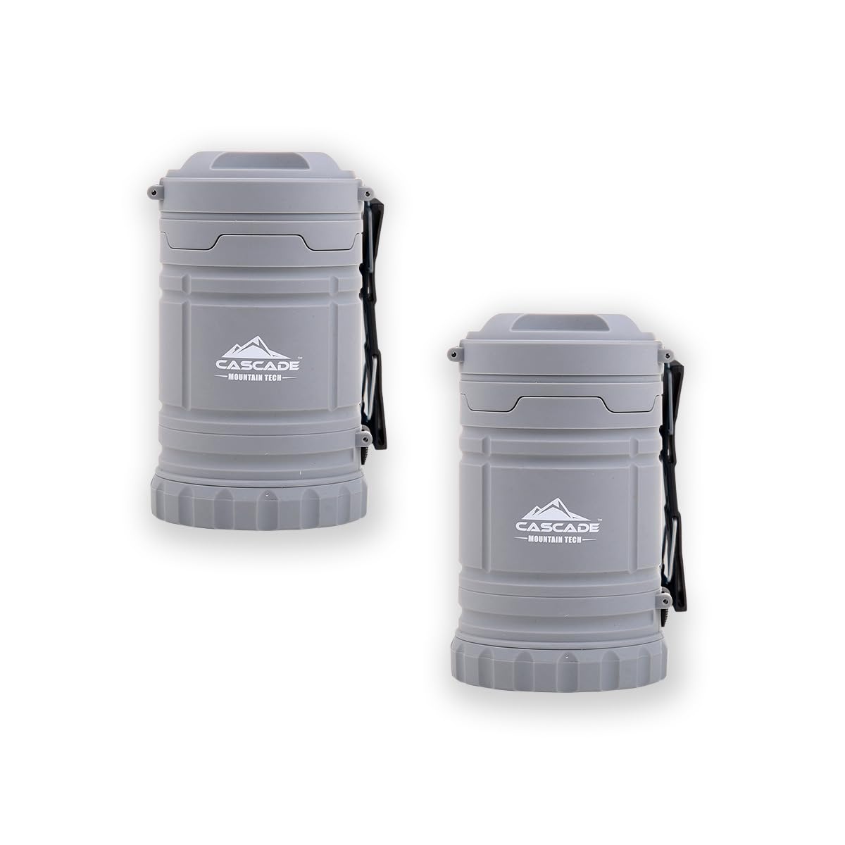 Cascade Mountain Tech300-Lumen Pop-Up LED Flashlight Lantern for Outdoor and Emergency Use - 2 Pack