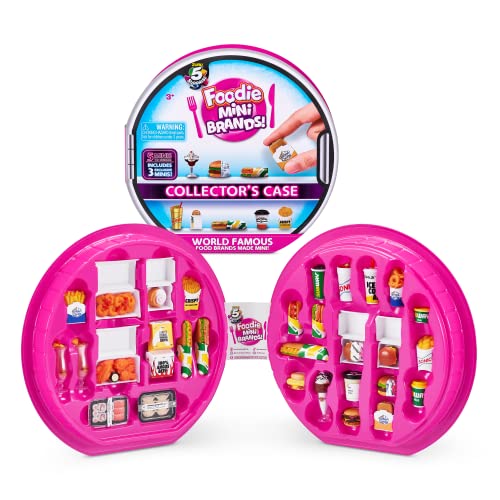 5 Surprise 77288 Brands Includes 5 Mystery Foodie Collector's Case, Store and Display 30 Mini Collectibles, Fast Food Toys and Shopping Accessories