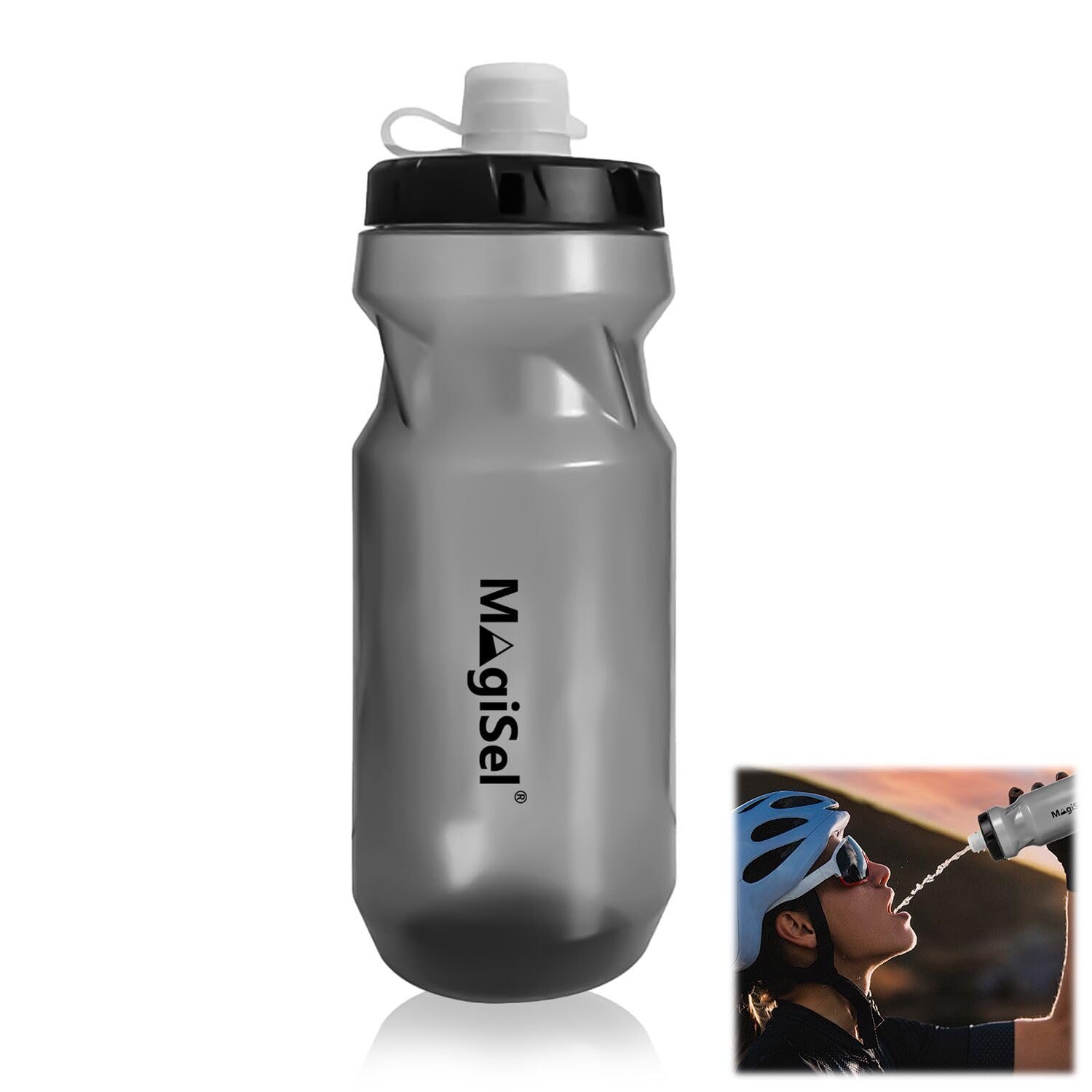 Borraccia Sportiva Con Vaporizzatore 750ml – Bottiglia D'Acqua A Prova Di Perdite Con Spray Rinfrescante – Perfetta Per Ciclismo E Trekking