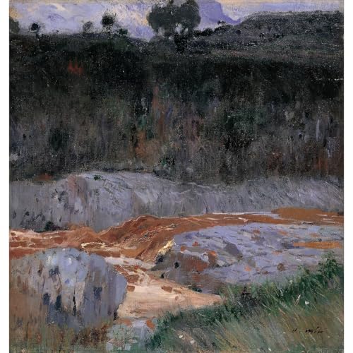Toile Joaquim Mir Terre rouge 76x101 cm ARTICULOZY