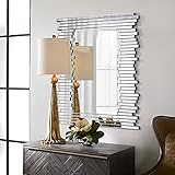 JACUKO Rectangular Wall Mirrors Decorative - Large Venetian Wall Mirror for Home 30.7" W x39.57” H