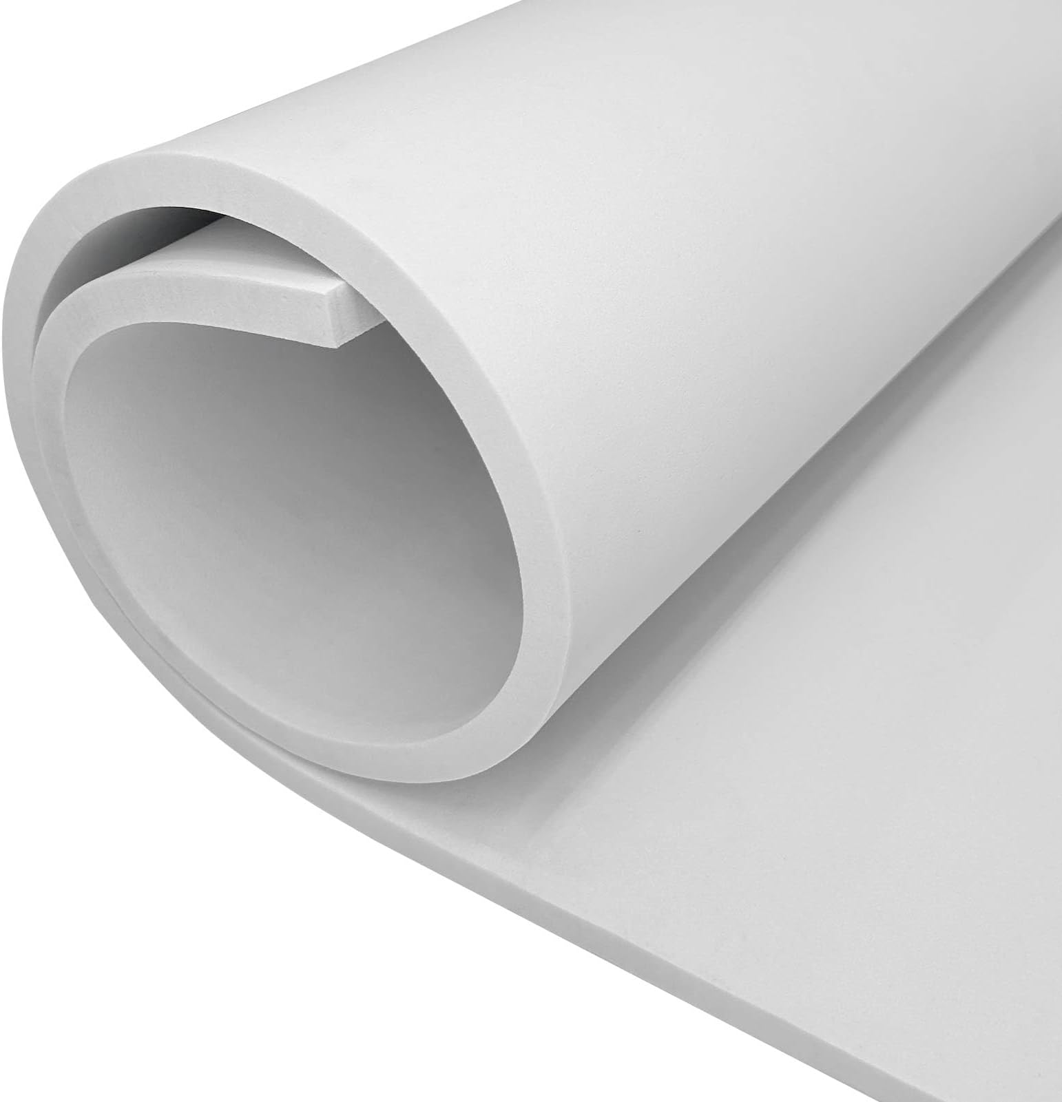 EVA Foam Roll - 10mm Thick White Craft Foam Sheets - 15" x 39" Large Cosplay Foam Sheet - Ultra High Density 86 kg/m³ - Pliable & Elastic for Craft Projects Costume Cosplay Foam - by Biguphate