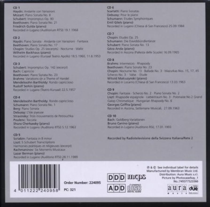 【音楽】 GROSSE PIANISTEN Famous Pianists CD Great Pianists (10cd): Amazon.pl: Płyty CD i winylowe