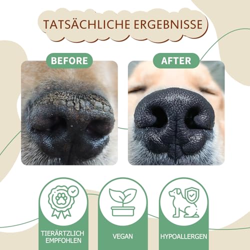 1 oz Pflanzlicher Nasenbalsam für Hunde - Natürliche Linderung und Feuchtigkeit für trockene, rissige Nasen