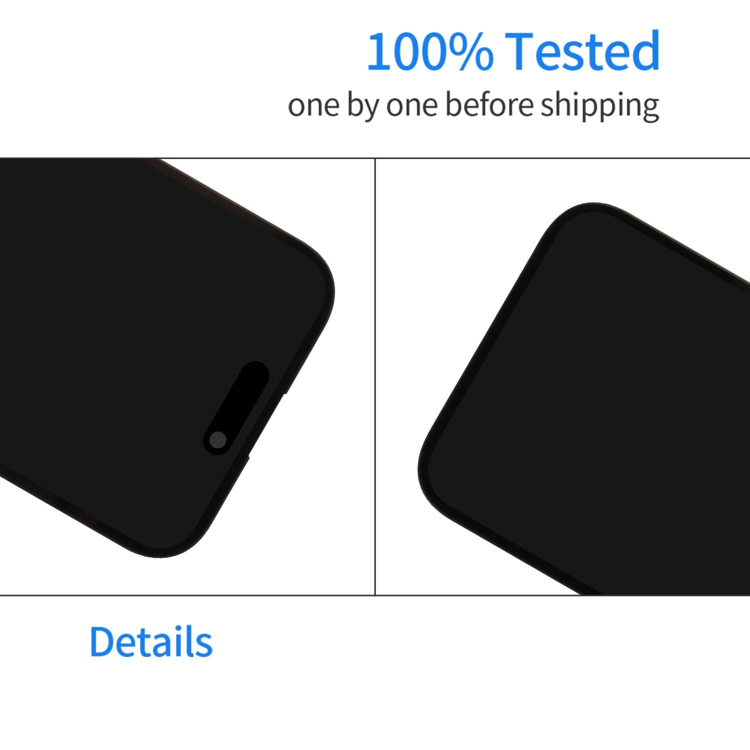 Écran LCD de rechange pour iPhone 15 6,1 pouces pour iPhone 15 A3090, A2846, A3089, A3092 Écran tactile LCD Digitizer Assemblée avec outils de réparation et verre trempé