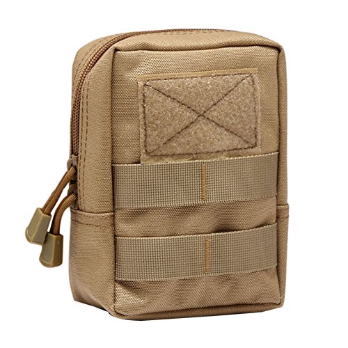 Zdmathe Outdoor Reisen MOLLE Taktische Bauchtasche Hüfttaschen Gürteltasche Taillentasche EDC Zubehörtasche-Khaki Cover