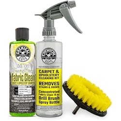 Chemical Guys, Citrus Foaming Fabric & Carpet Cleaner Drill Brush, 16 oz | Lifts coffee, food and pet stains and odors from carpet, mats and upholstery, drill brush agitates, citrus scent