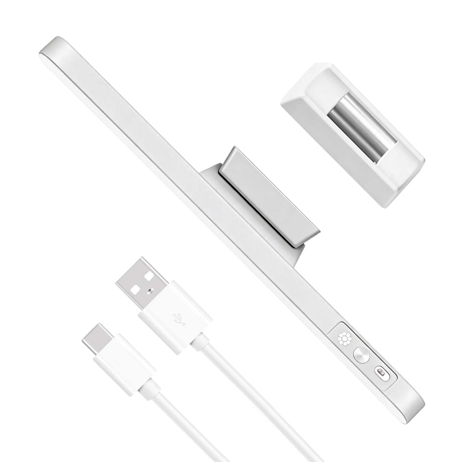 LED Under Cabinet Kitchen Lights Dimmable 3 Colour USB-C Rechargeable Wireless Under Wardrobe Lights with 1600mAh Battery for Wardrobe Lights Kitchen Under Cabinet Lighting USB LED Light Strip