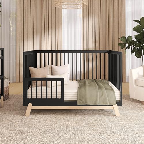 Dream On Me Hygge 5-in-1 Convertible Full-Size Baby Crib, Matte Black Oak - image 8