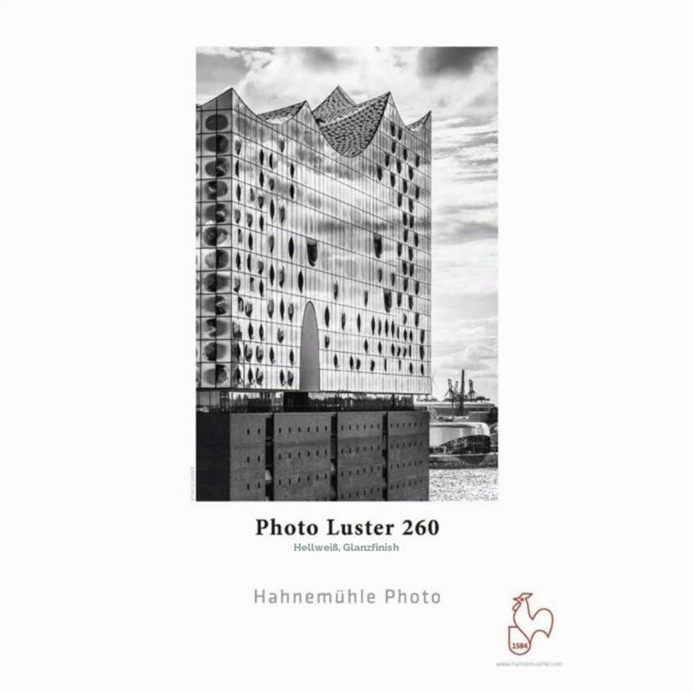 Hahnem?hle Photo Luster Papier, 260 g/m?, DIN A3+, 329 x 483 mm, hellwei?, Fotopapier