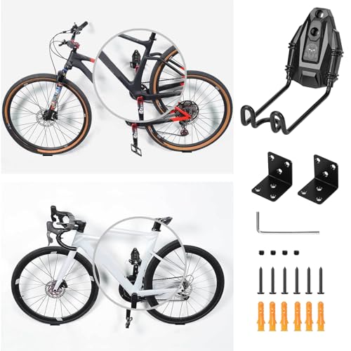 Soporte de pared para bicicletas de montaña que soluciona la falta de espacio en pisos pequeños 2