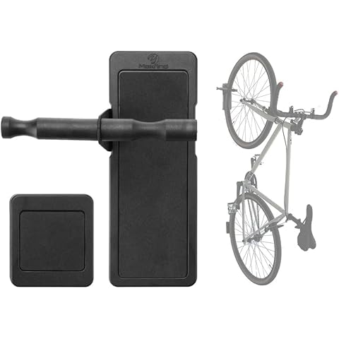 maxfind Bike Rack Garage Wall Mount Bicycles Storage System Vertical Bike Hook for Indoor，Wood grain wall hanging（Blcak） Cover