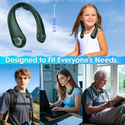 Image of Portable Lightweight Neck Fan with Neck Support, Gifts for Mother's Day & Father's Day, Rechargeable Personal Wearable Cooling Neck Fans for Hot Flashes, Disneyland, Travel, Camping Essentials