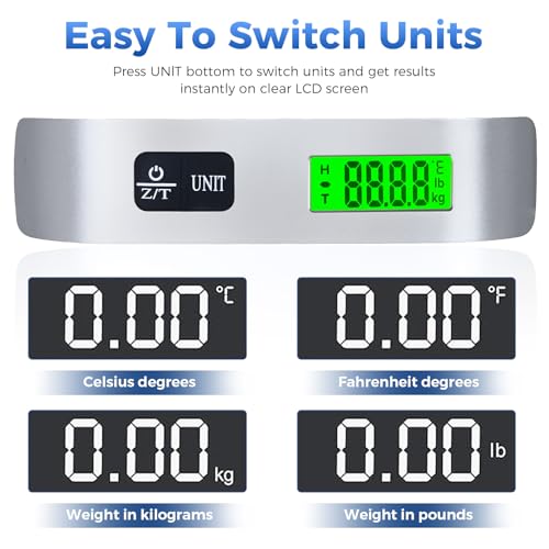 Digital Luggage Scale, WGGE Travel Luggage Weight Scale, Max 110lbs/50kg Baggage Scale with Backlit LCD Display4