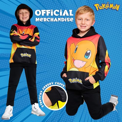 Image of Pokemon Hoodie for Boys & Teens Hooded Sweatshirt Warm Anime Pikachu Sweater