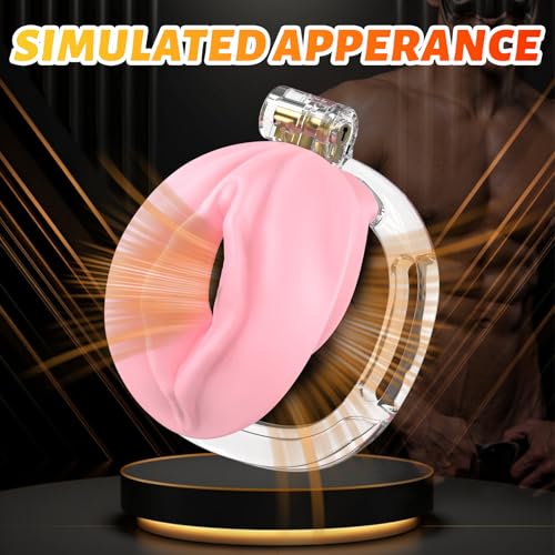 Image of Male Chastity Cage 3D Printed Sissy Cage Cock Cage with Soft TPE Bondage Gear & Accessories Adult Sex Toys Slave Tool Chastity Devices (Pink)