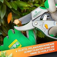 GRÜNTEK Ratschen Gartenschere KAKADU (bis Ø24 mm) Baumschere mit Ein- und Ausschalten der Ratsche, Ast Ambossschere holzige Zweige Äste Schnittstärke bis 24 mm; Bypass Amboß Schere – Ansicht 3
