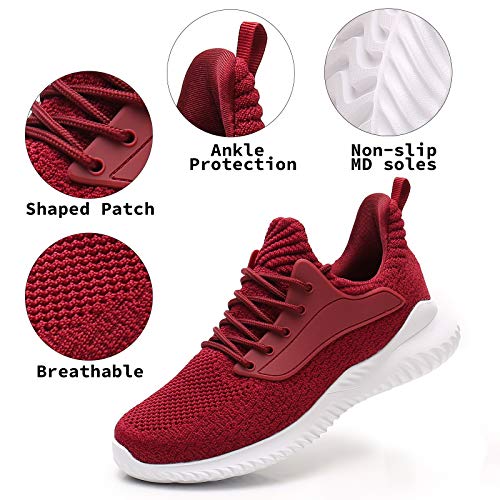 Image of Akk Womens Walking Shoes - Slip On Tennis Running Shoes Memory Foam Lightweight Work Sneakers for Indoor Outdoor Gym