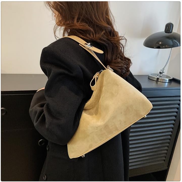 Women Suede Tote Bag Vintage Velvet Crossbody Bag 2025 Shoulder Bag Fall Winter Handbag Pillow Purse - Image 3