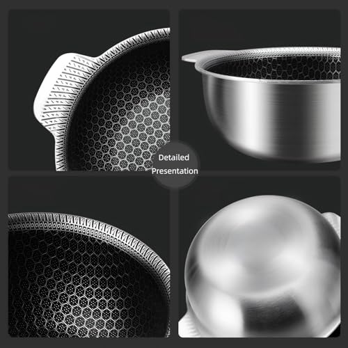 Image of Honeycomb Stainless Steel Stockpot, Non-Stick Durable Deep Pot for Home Kitchen