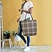 ALAZA Tartan Plaid Pattern Canvas Tote Bag Handbags for Groceries Books